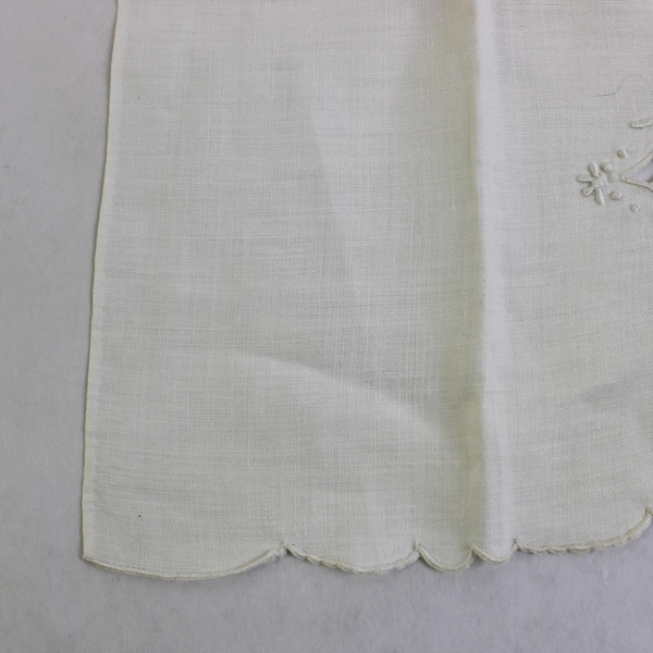 Vintage Embroidered Cutwork Sailboat Design Guest Towel Flawed