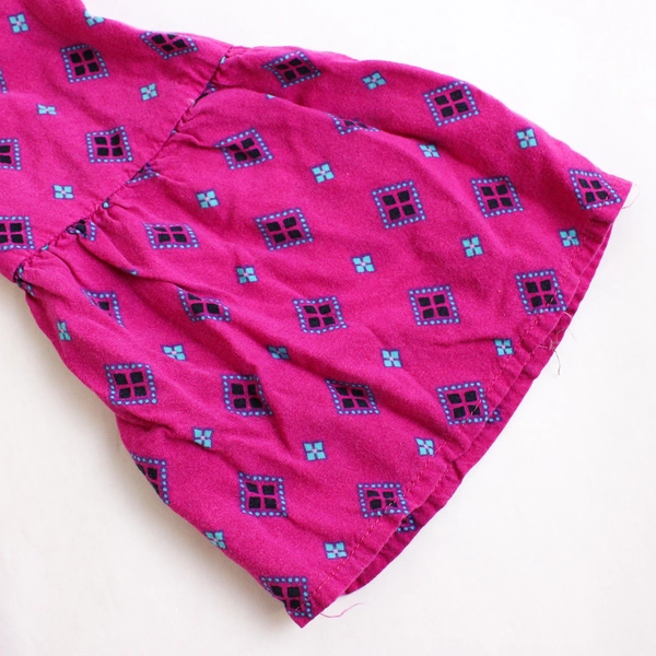 Justice Purple Diamond Pattern Quarter Length Sleeve Shirt Dress Girls Size 10