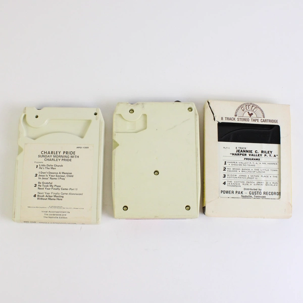 Lot of Three Vintage 8 Tracks Featuring Various Country Artists Untested