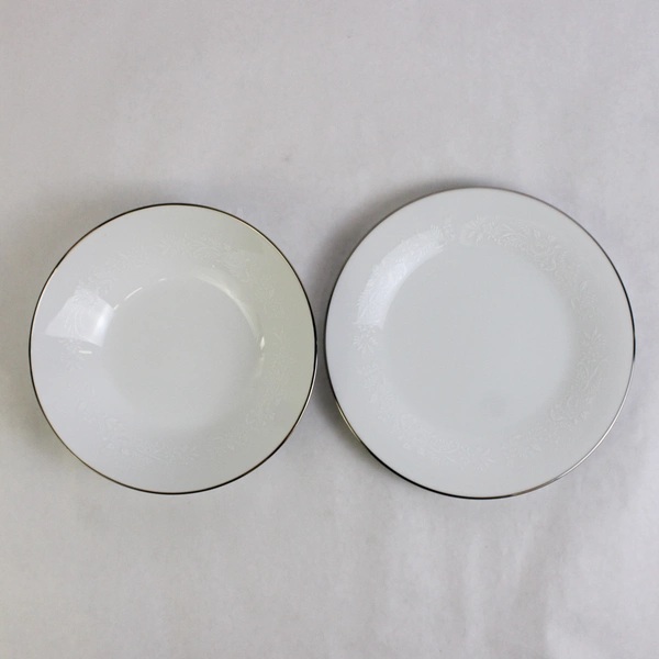 2 Pc Set Vintage Noritake Reina 6450Q Soup Bowl and Salad Plate