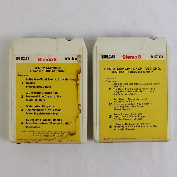 Lot of 2 Vintage Henry Mancini 8 Tracks