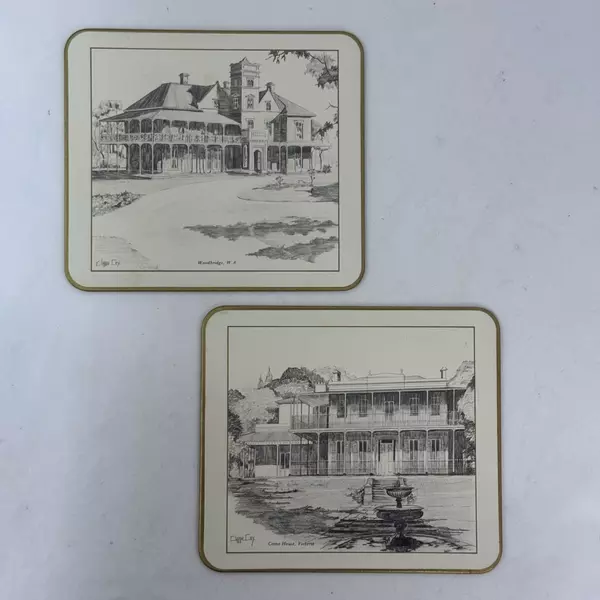 Set of 6 Jason Australia Historic Homes Print Placemats By Artist Clarrie Cox