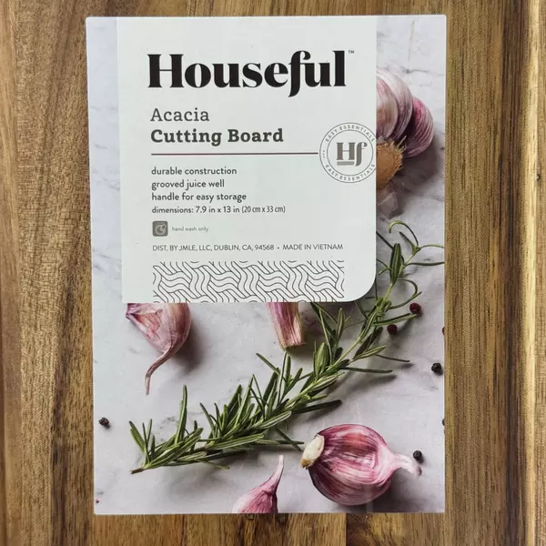 Houseful Acacia Wood Cutting Board 7.9 x13 Inch New