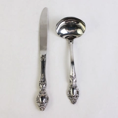 Lot of 2 Momento Stainless Flatware by Gorham -  Hollow Knife, Gravy Laddle