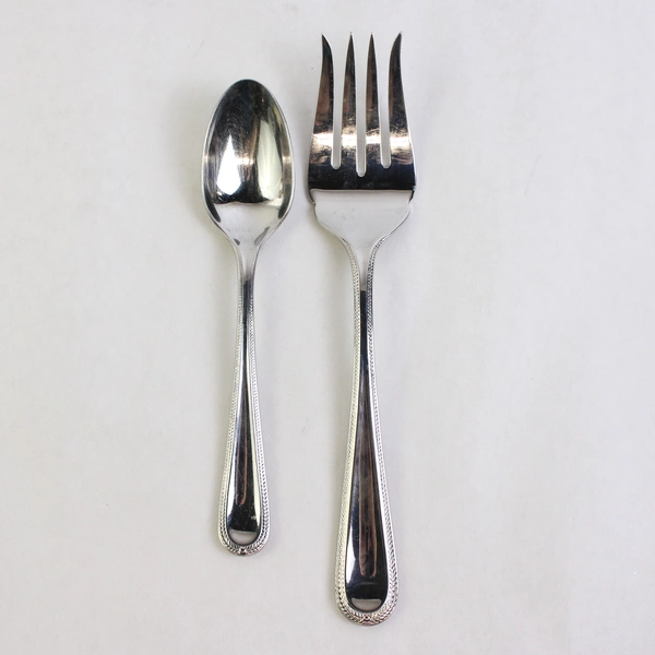 Gorham 18\10 Stainless Flatware Braid Pattern - Serving fork, Soup Spoon