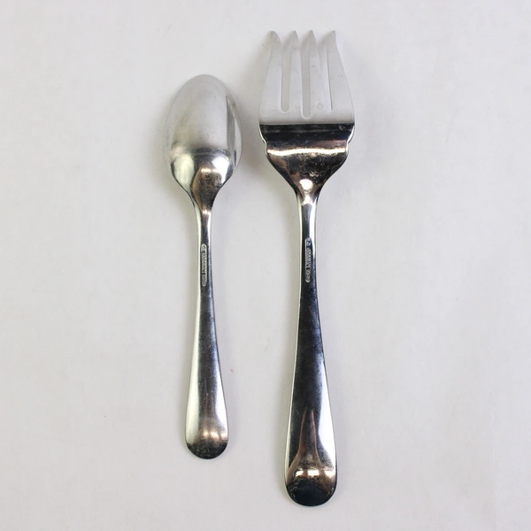 Gorham 18\10 Stainless Flatware Braid Pattern - Serving fork, Soup Spoon