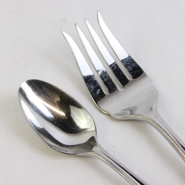 Gorham 18\10 Stainless Flatware Braid Pattern - Serving fork, Soup Spoon