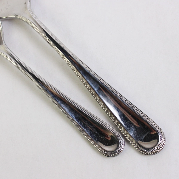 Gorham 18\10 Stainless Flatware Braid Pattern - Serving fork, Soup Spoon