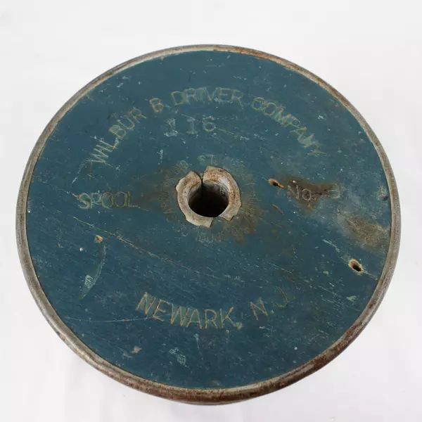 Vintage Industrial Metal Wire Spool Rustic 