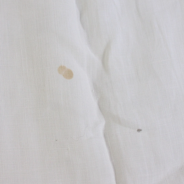 Vintage White Cutwork Embroidered Towel 21" x 30" Flawed