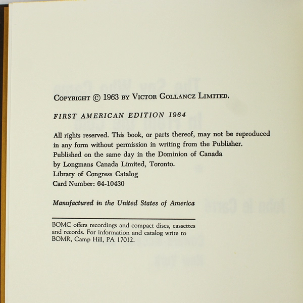 Vintage The Spy Who Came In From The Cold by John le Carre 1964 HC No DJ