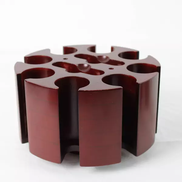 Burgundy Carousel Poker Chip Rack With 196 Chips And 2 Vintage Decks Of Cards
