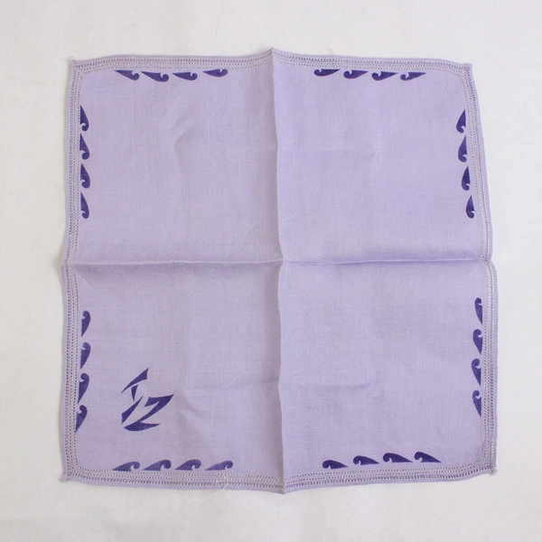 Lot of 4 Women's Vintage Handkerchiefs Purple Green Brown Black