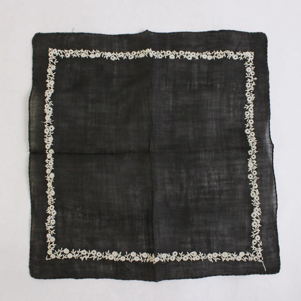 Lot of 4 Women's Vintage Handkerchiefs Purple Green Brown Black