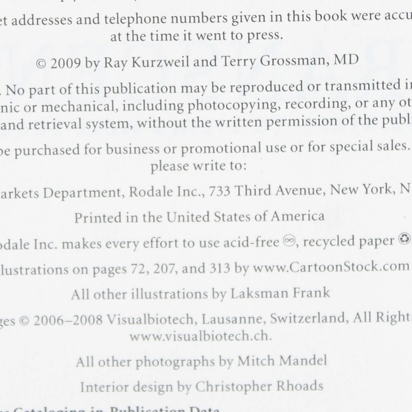 Transcend Nine Steps to Living Well Forever Ray Kurzweil Terry Grossman 2009 HC