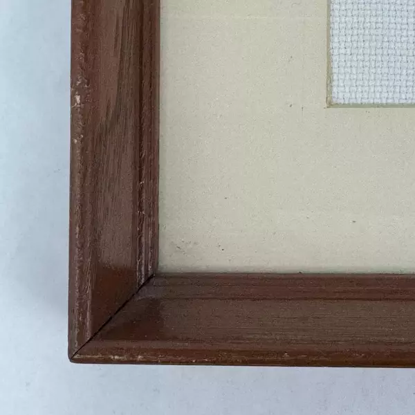 Framed And Matted Papa Pig with Piglets Farm Scene Completed Cross Stitch Piece