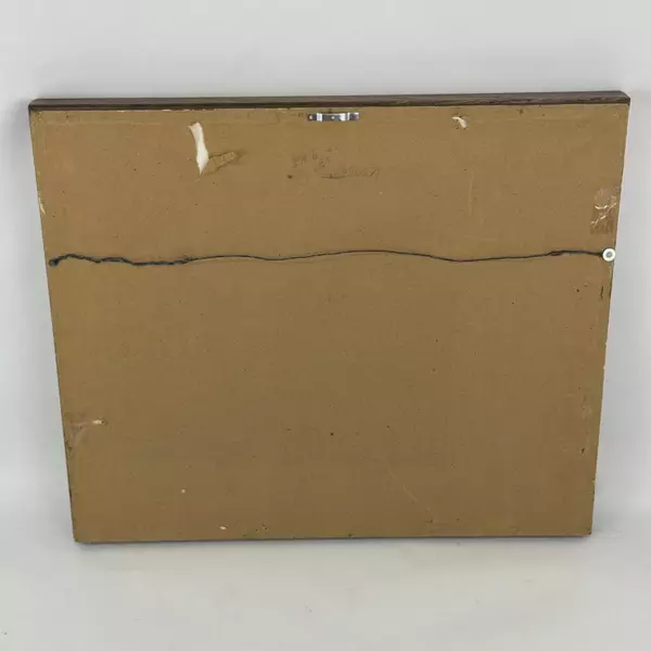 Framed And Matted Papa Pig with Piglets Farm Scene Completed Cross Stitch Piece