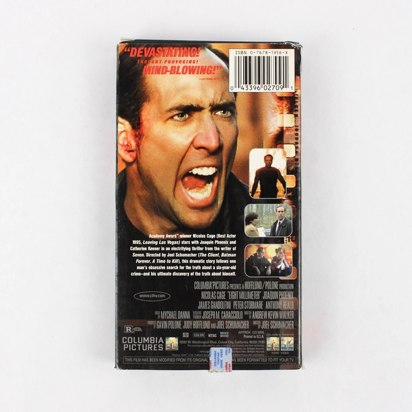 8MM VHS 1999 Nicolas Cage Eight Millimeter Columbia Pictures Hi-Fi Stereo