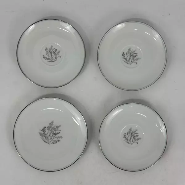 3 Vintage Replacement Noritake China Taryn Saucers And 1 Bread Plate