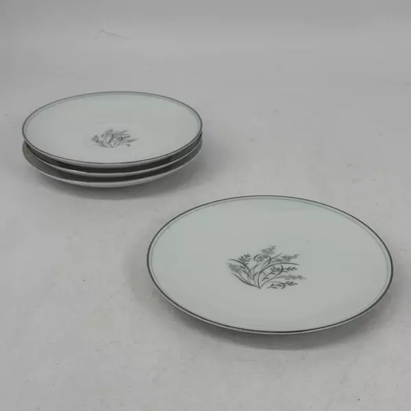 3 Vintage Replacement Noritake China Taryn Saucers And 1 Bread Plate