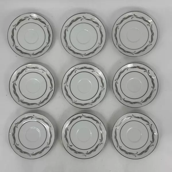 Set of 9 Vintage Noritake China Gaylord Saucers 6 inch