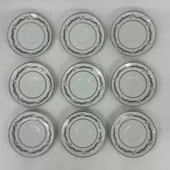 Set of 9 Vintage Noritake China Gaylord Saucers 6 inch