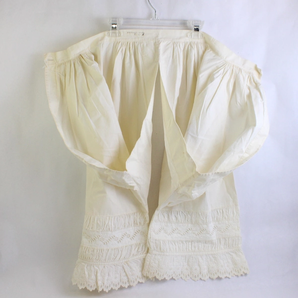 Vintage Off-White Mid-Calf Costume Bloomers 24" Waist Flawed