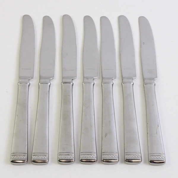 Lot of 7 Gorham Lady Anne Signature Flatware Solid Knives 18/10 Stainless Steel