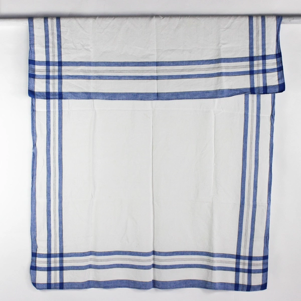 Lot of 2 Plaid Picnic Tablecloths Blue and Yellow Flawed