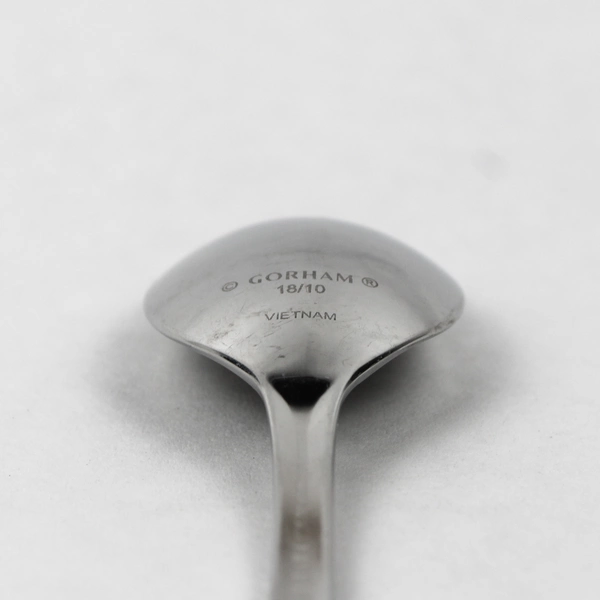 Set of 2 Gorham Biscayne 18/10 Stainless Steel 6" Teaspoons Hammered