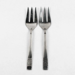 Set of 2 Gorham Amphora Cold Meat Serving Fork Stainless Glossy 9" Flatware