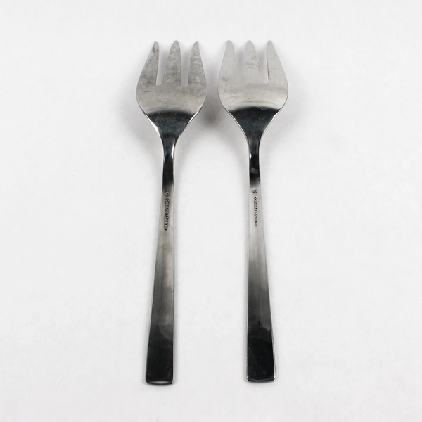 Set of 2 Gorham Amphora Cold Meat Serving Fork Stainless Glossy 9" Flatware