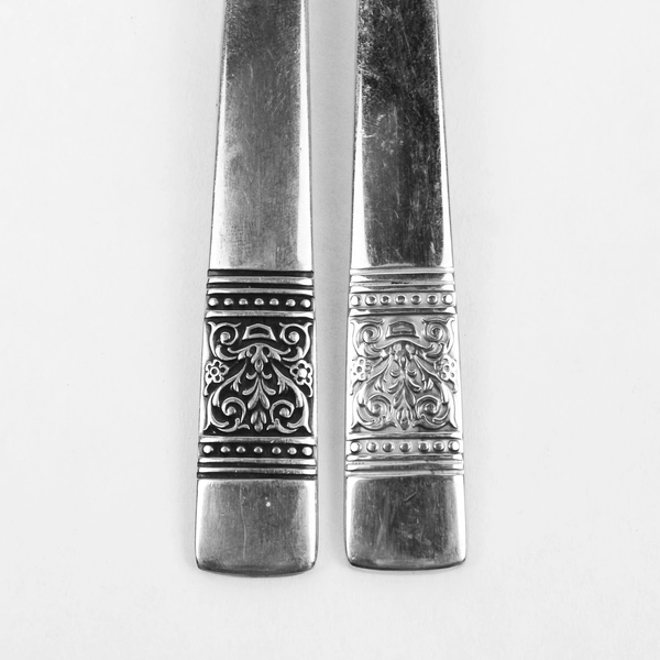 Set of 2 Gorham Amphora Cold Meat Serving Fork Stainless Glossy 9" Flatware