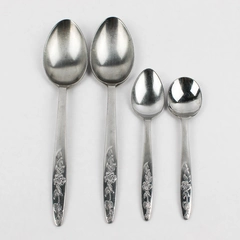 Lot of 4 Nasco Lady Charming Spoon Set Stainless Steel Japan