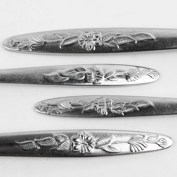 Lot of 4 Nasco Lady Charming Spoon Set Stainless Steel Japan