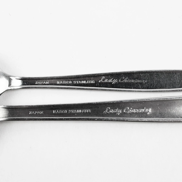 Lot of 4 Nasco Lady Charming Spoon Set Stainless Steel Japan