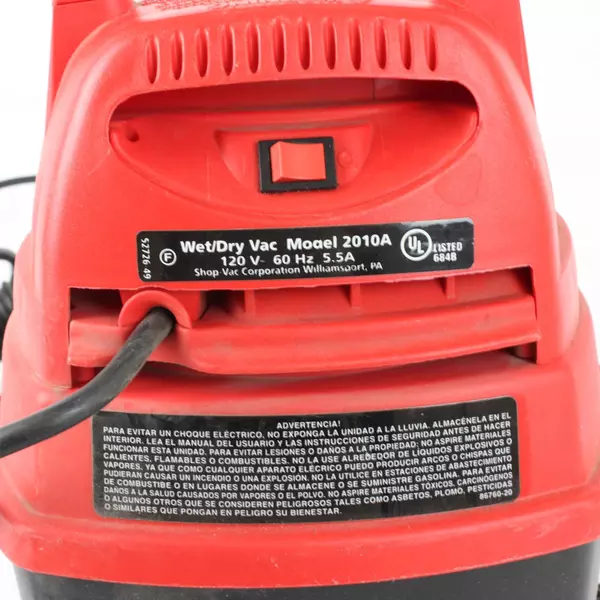 Shop-Vac Micro Wet/Dry Vac Portable 1 Gallon 1.0 Peak HP Compact Lightweight