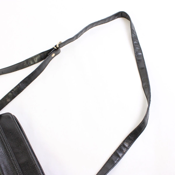 Liz Claiborne Small Black Faux Alligator Skin Crossbody Purse
