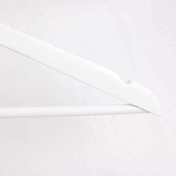 Lot of 4 White Clothing Store Wooden Hanger For Suit Coat & Pants Pre-Owned