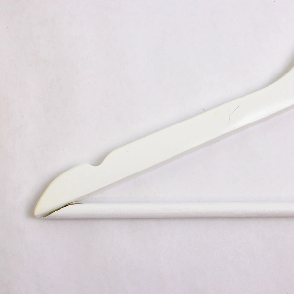 Lot of 4 White Clothing Store Wooden Hanger For Suit Coat & Pants Pre-Owned