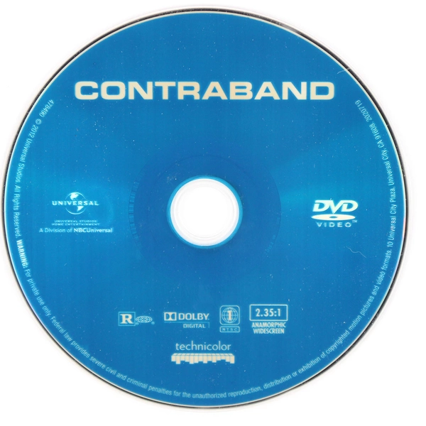 Contraband DVD Universal 2012 Rated R