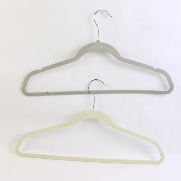 Lot of 10 Multicolor Felt Hangers with Metal Hooks, Notched