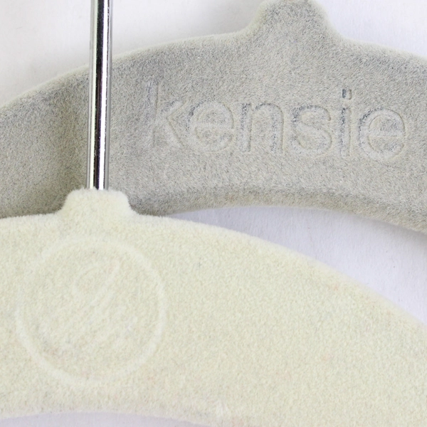 Lot of 10 Multicolor Felt Hangers with Metal Hooks, Notched