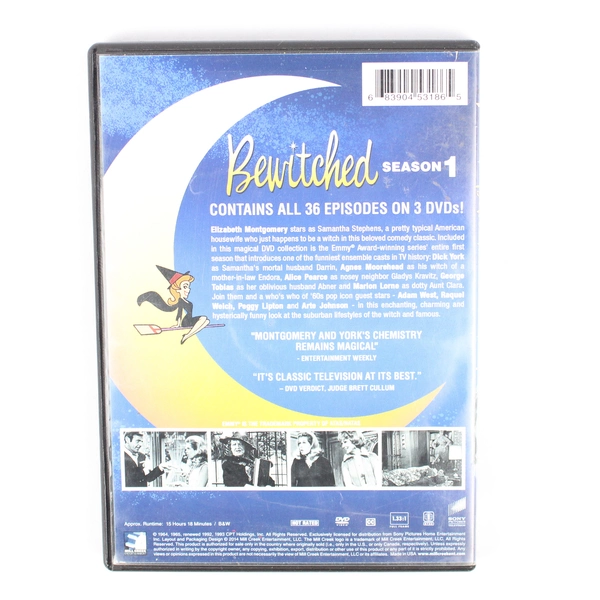 Bewitched Season 1 Black & White 36 Episodes 3-DVDs 1993