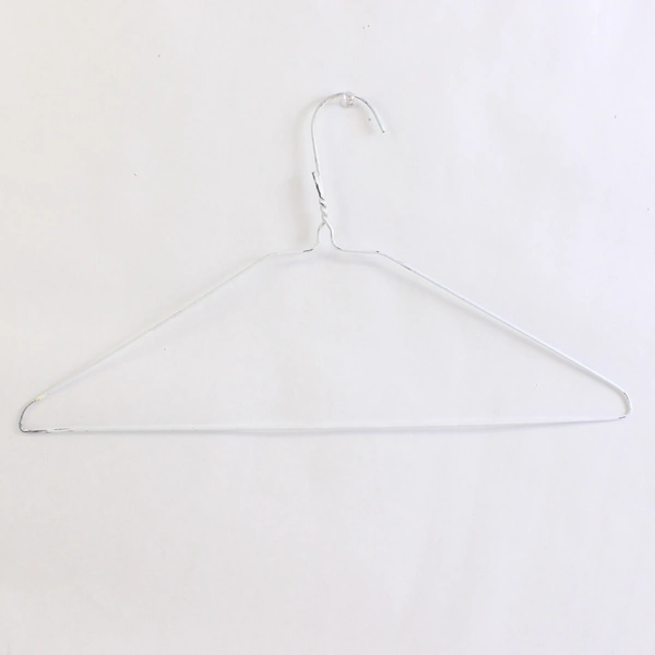 Lot of 20 White Wire Hangers for Clothing Shirts Standard Adult Size