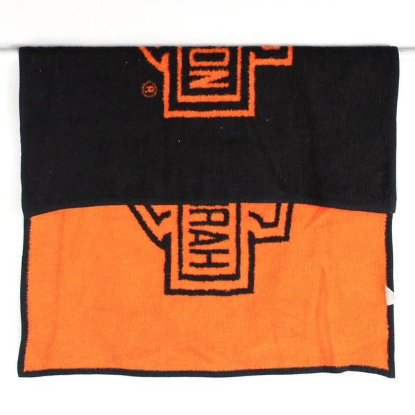 Vintage Harley Davidson Biederlack Double-Sided Blanket Bar Shield Logo