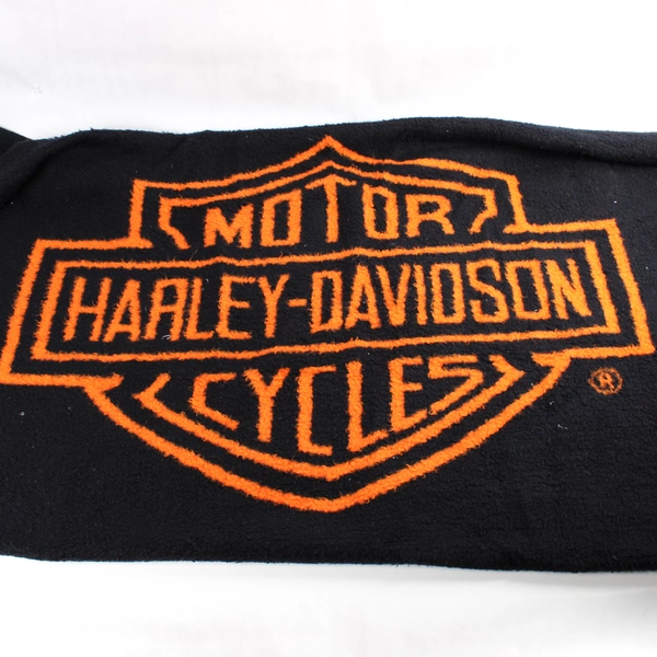 Vintage Harley Davidson Biederlack Double-Sided Blanket Bar Shield Logo