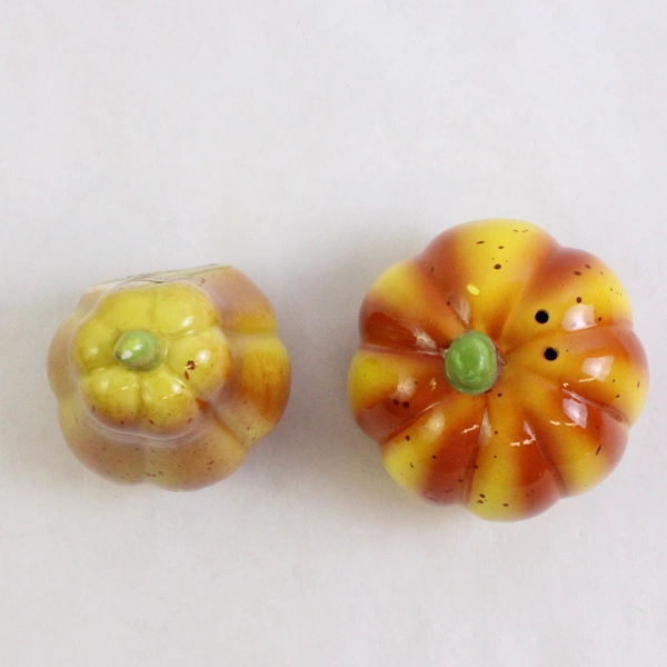 Set Of 2 Susan Winget Salt & Pepper Shakers W/ Stoppers Fall Pumpkin/Squash