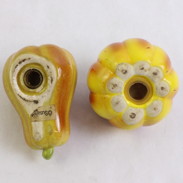 Set Of 2 Susan Winget Salt & Pepper Shakers W/ Stoppers Fall Pumpkin/Squash