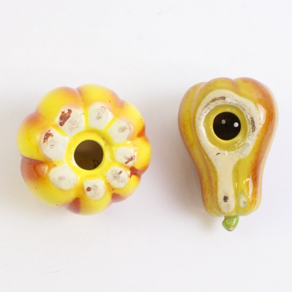 Set Of 2 Susan Winget Salt & Pepper Shakers No Stoppers Fall Pumpkin/Squash